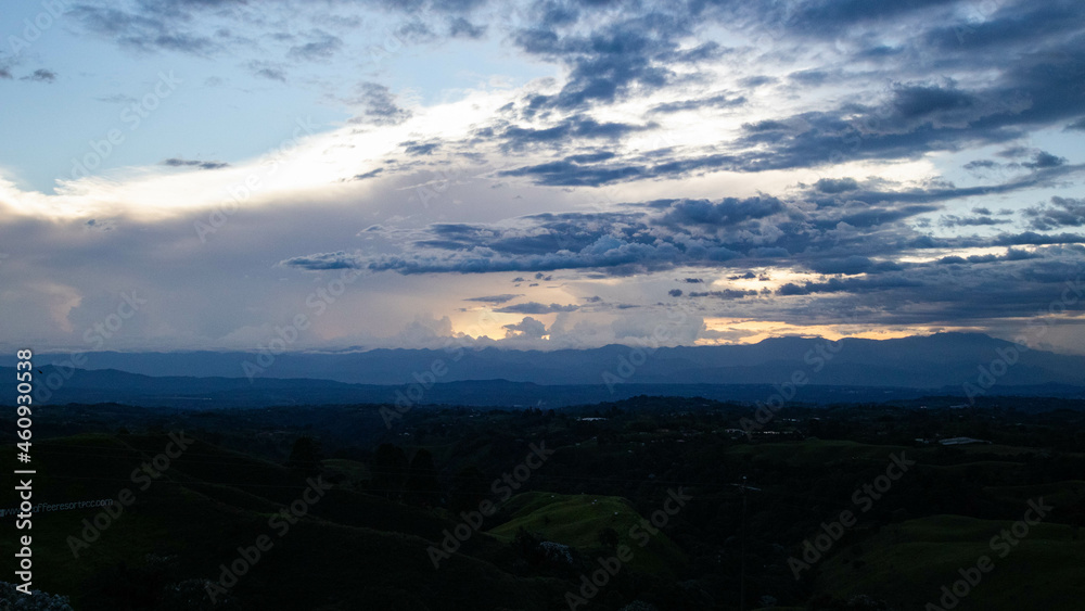 clouds over the city