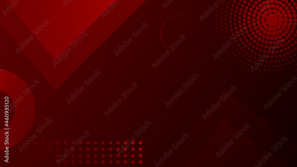 abstract, modern, triangle, circle, shapes, design, line, red, dark red gradient wallpaper background vector illustration