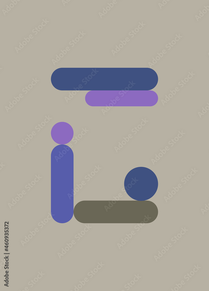 Abstract simple purple, gray, blue shapes background Abstract simple purple, gray, blue shapes background