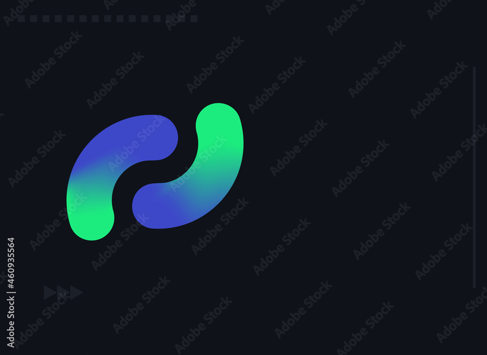 Abstract simple green, blue gradient shapes background Abstract simple green, blue gradient shapes background