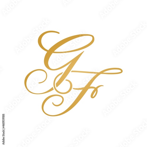 GF initial monogram logo