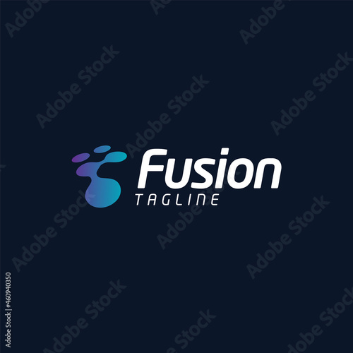 Fusion. Logo template.