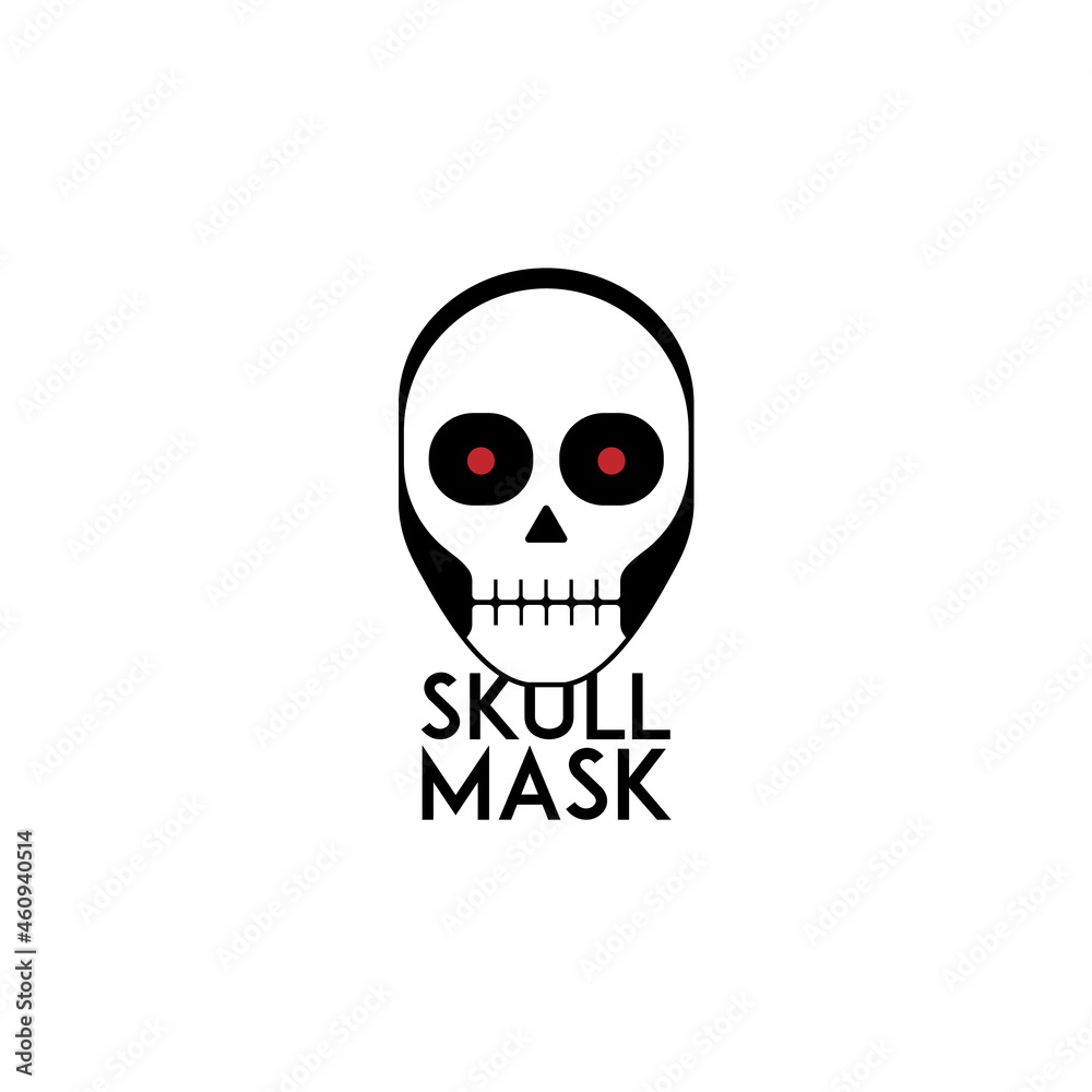 Skull mask. Logo template. 