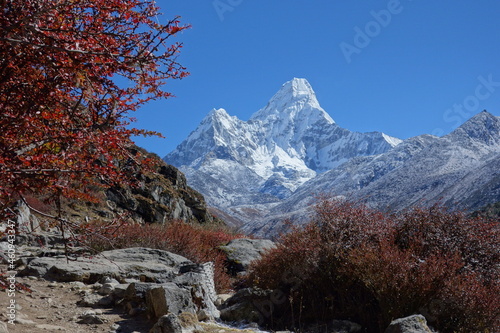 Ama Dablam - snowcapped mountains in Nepal