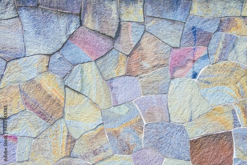 Colorful Rock Wall Background Texture / カラフルな岩の壁の背景テクスチャ