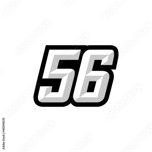 Creative modern logo design racing number 56