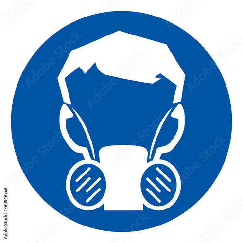 Half Face Mask Respirator Symbol Sign ,Vector Illustration, Isolate On White Background Label. EPS10