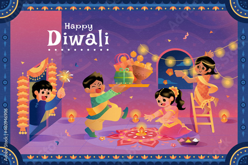 Happy Diwali card design