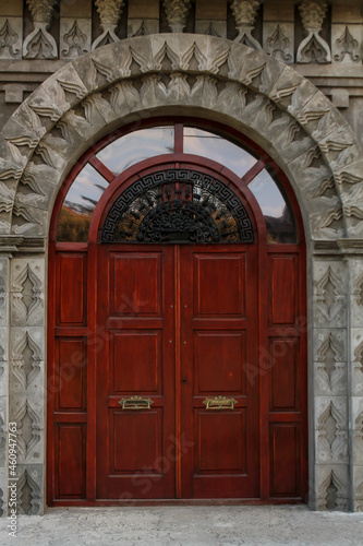 old wooden door in a church