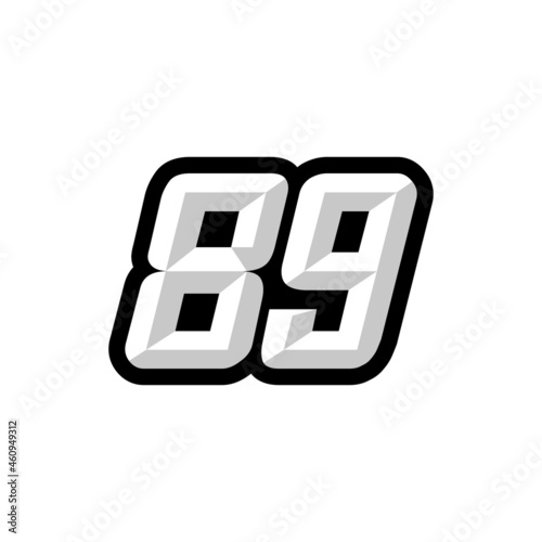 Creative modern logo design racing number 89