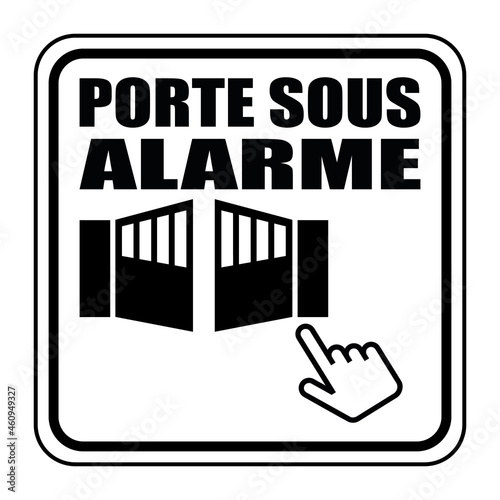 Logo porte sous alarme.