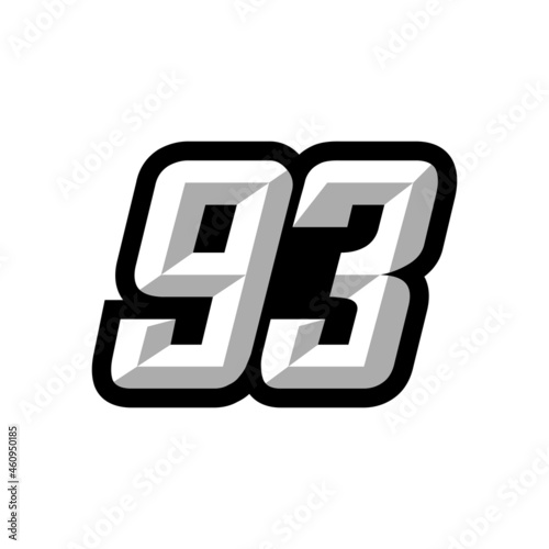 Creative modern logo design racing number 93