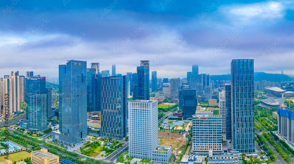 Fototapeta premium Urban scenery of CBD in Nanning, Guangxi, China
