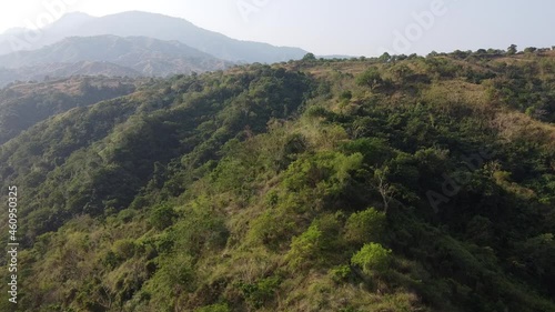 view of the mountains drone
