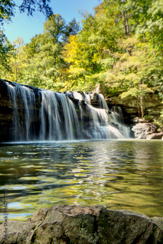 Fototapeta Naklejka Na Ścianę i Meble -  Brush Creek Falls in the summer, near Athens, West Virginia, USA.