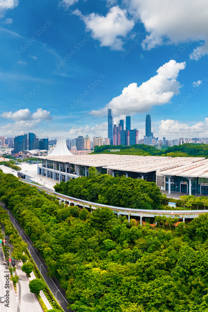 Fototapeta premium Urban scenery of CBD in Nanning, Guangxi, China
