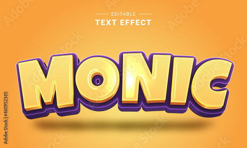 Editable text style effect - Cartoon text style theme. Game logo