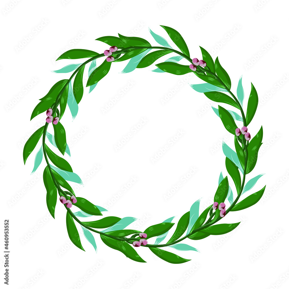 Naklejka premium green laurel wreath