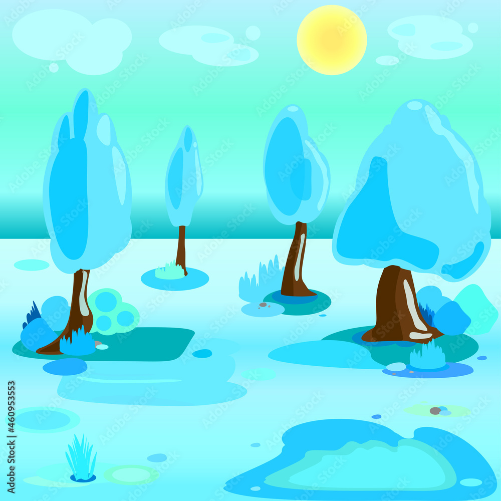 vector image of the season of the year winter vector image of the season of the year winter