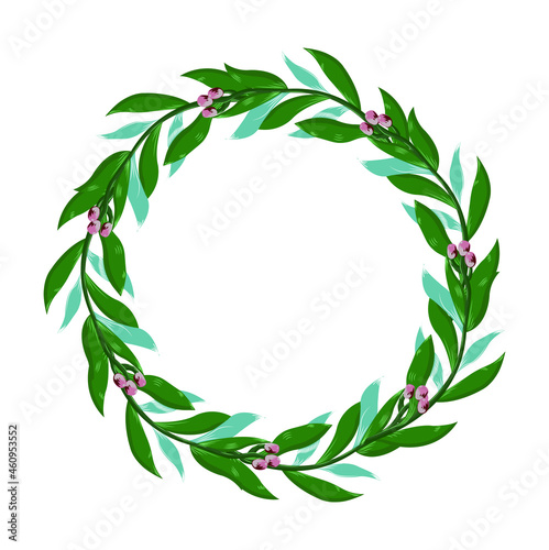 green laurel wreath