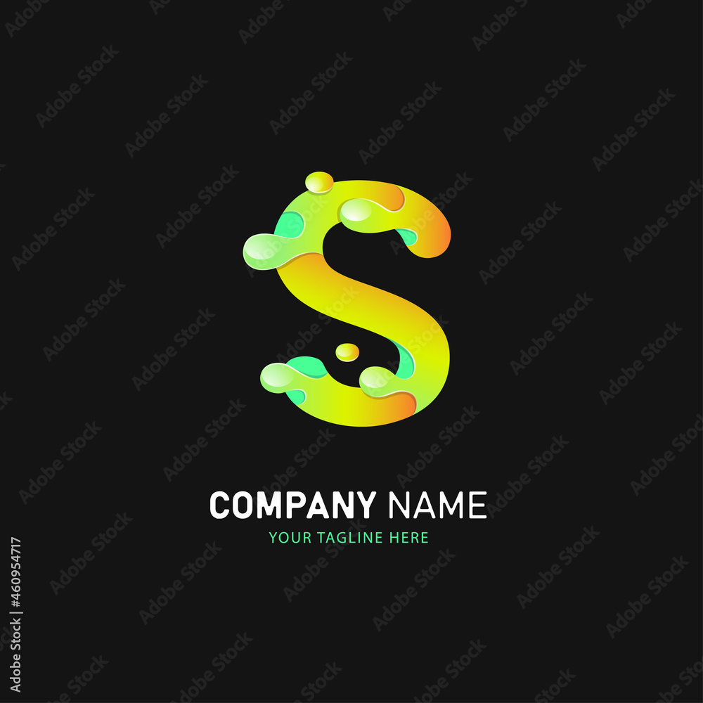 Fototapeta premium Letter S Logo Design, Colorful Logo Template