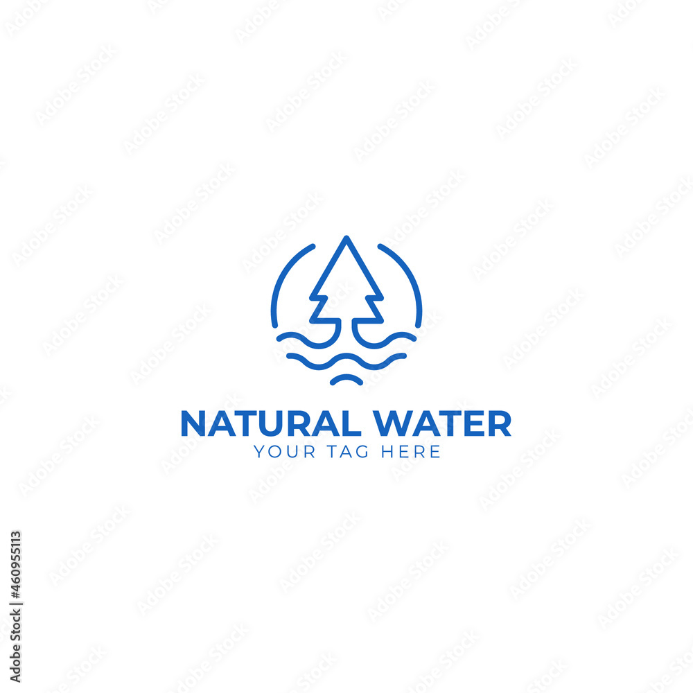 natural water icon vector logo design. natural water template quality logo symbol inspiration