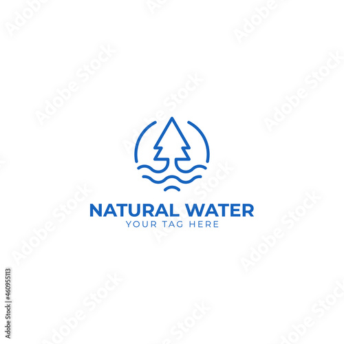 natural water icon vector logo design. natural water template quality logo symbol inspiration