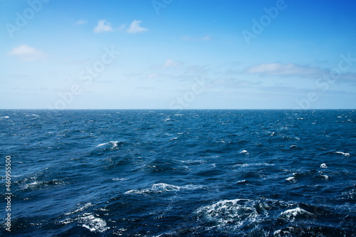 Storm sea in atlantic ocean