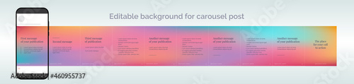 Gradient design background for 10 carousel posts
