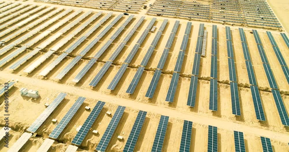 Aerial photography of solar photovoltaic power plants in desert areas Aerial photography of solar photovoltaic power plants in desert areas