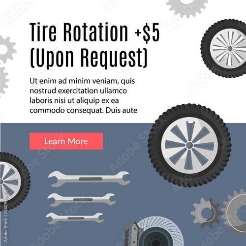 Tire rotation upon request, order service online