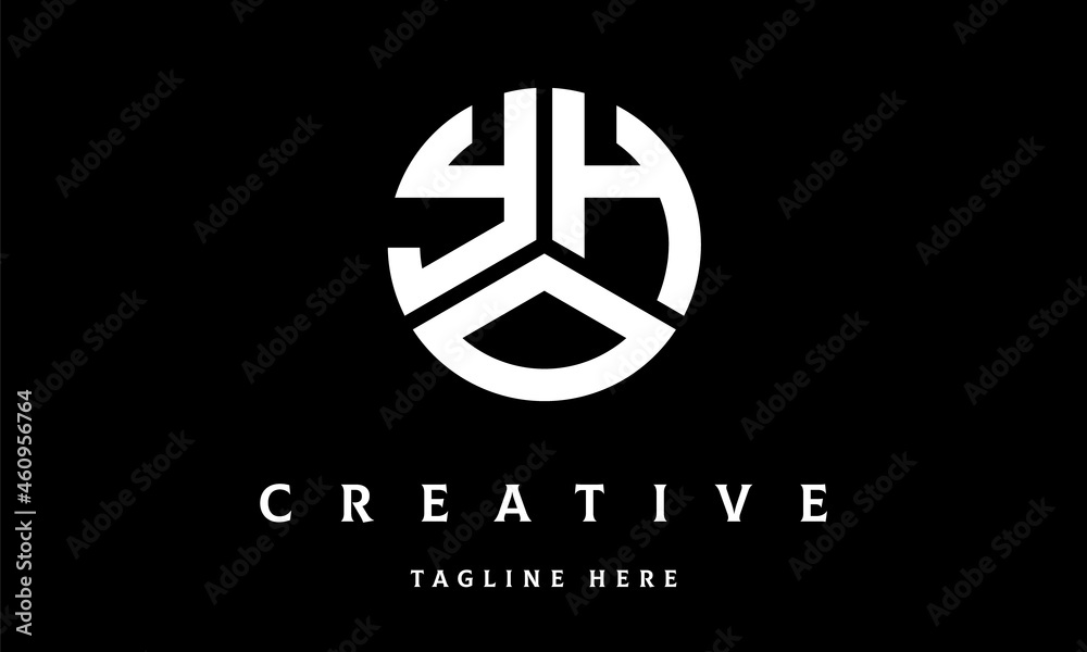 YHO circle three letter logo YHO circle three letter logo