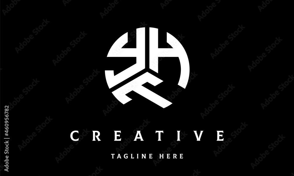 Fototapeta premium YHT circle three letter logo