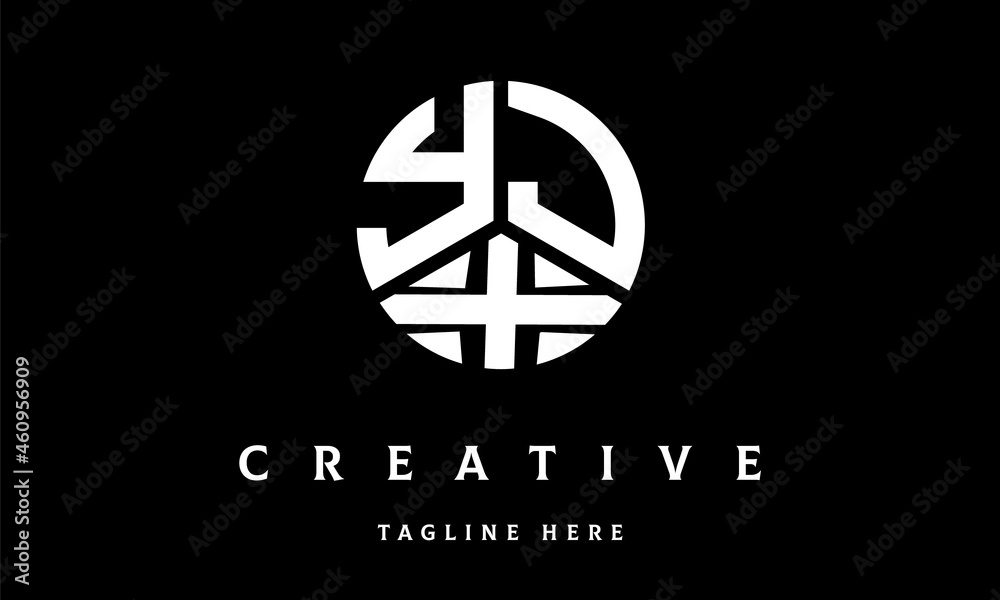 YJX circle three letter logo YJX circle three letter logo