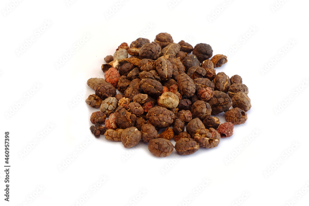 Amomum xanthoides Wall, dried amomum seed isolated on white background Amomum xanthoides Wall, dried amomum seed isolated on white background