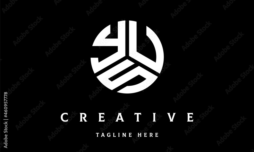 YUS circle three letter logo YUS circle three letter logo