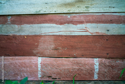 Antique vintage brown and white wooden wall texture