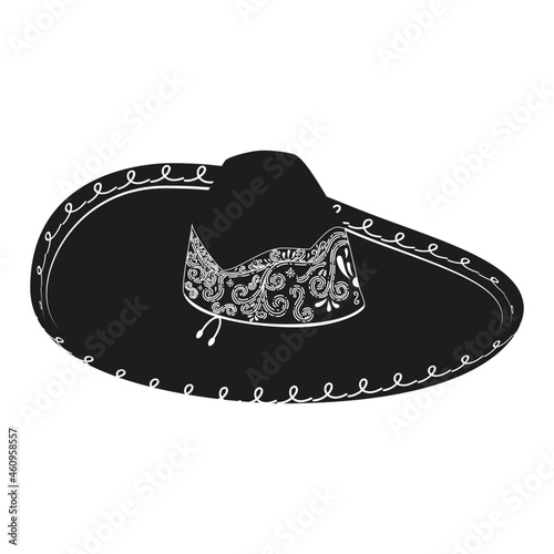 Mexican hat, Mariachi hat. Traditional mexican hat. Sombrero de charro  photo