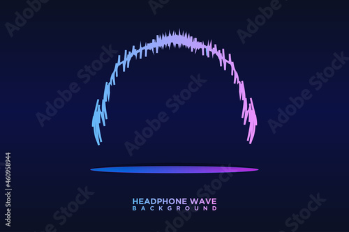 Headphone Audio Sound wave stripe lines colorful equalizer Background