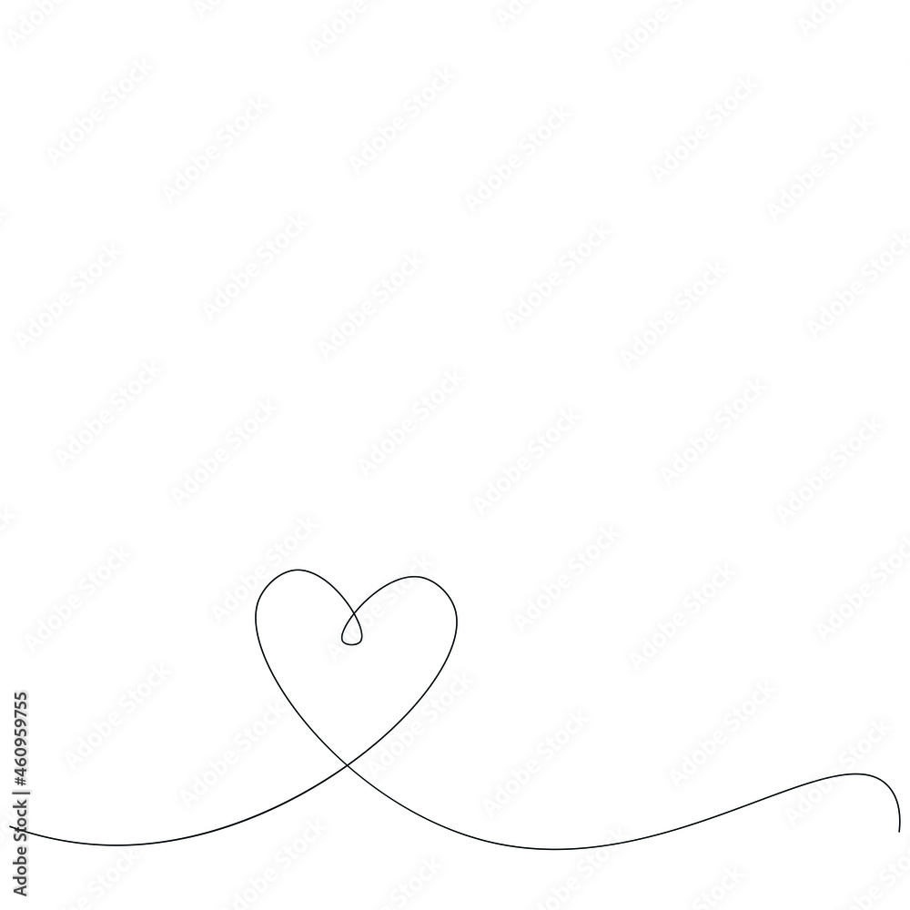 Heart love line drawing vector illustration Heart love line drawing vector illustration