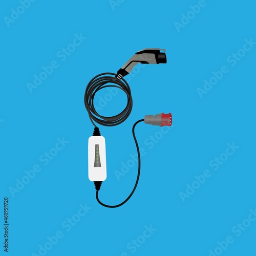 Smart charging power socket. vector illustration.