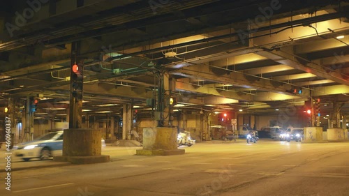 Chiago Lower Wacker at Night photo