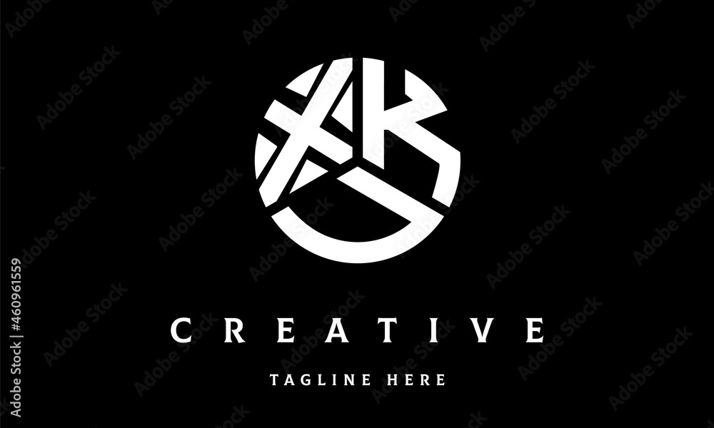 XKU circle three letter logo XKU circle three letter logo