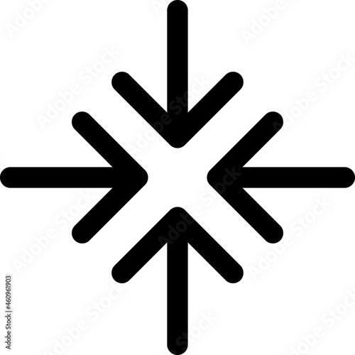 Obraz na płótnie Inside Arrow Outline Vector Icon Design w salonie