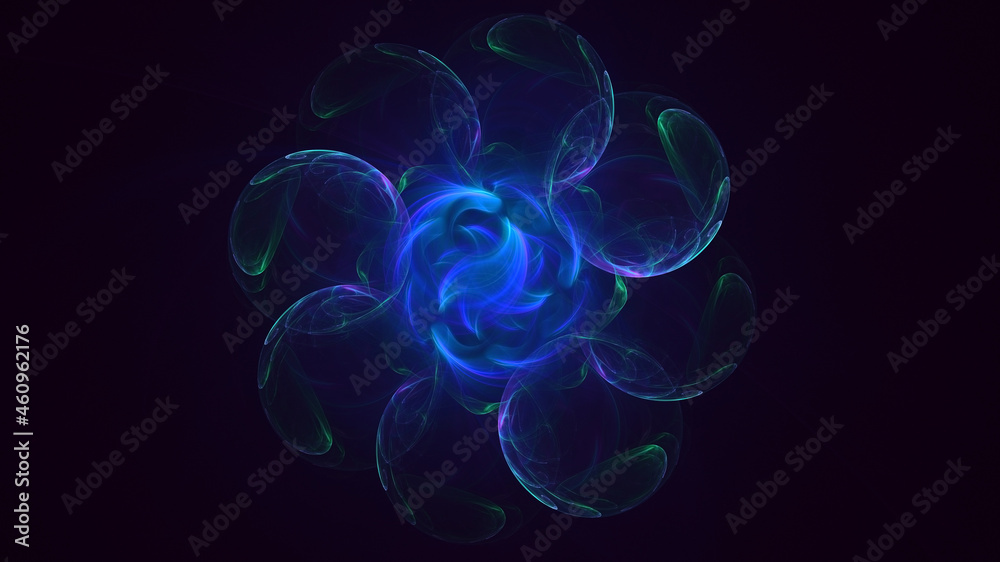 Obraz premium 3D rendering abstract mandala fractal background