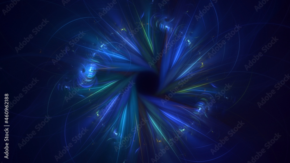 3D rendering abstract blue technology fractal background 3D rendering abstract blue technology fractal background