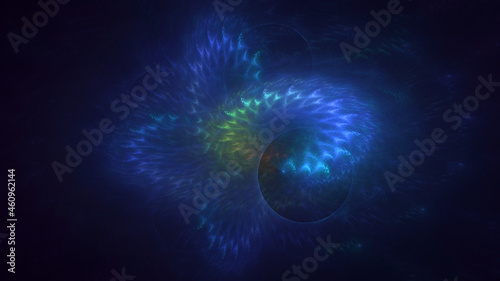 3D rendering abstract technology fractal background © BetiBup33