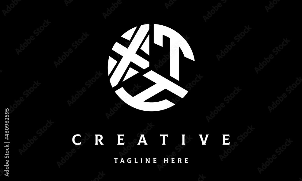 XTH circle three letter logo XTH circle three letter logo