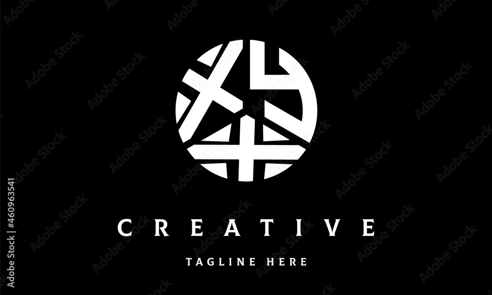 XYX circle three letter logo XYX circle three letter logo