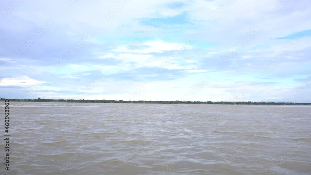 The water is blowing over the river. The water is blowing over the river.